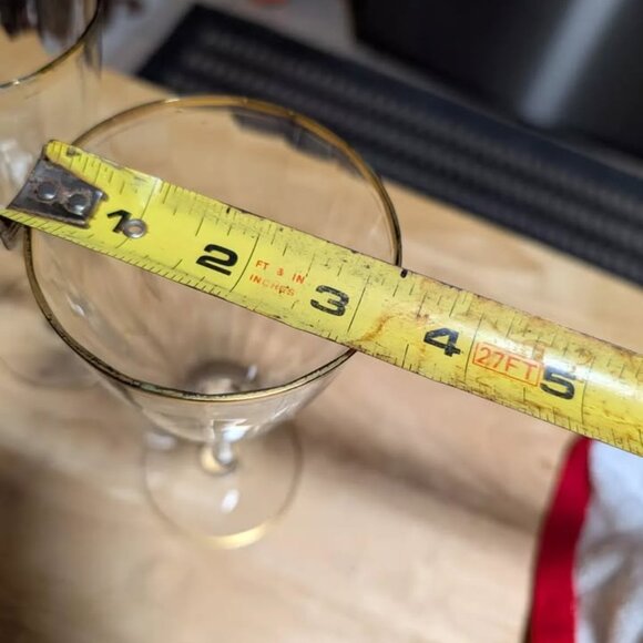 Cambridge Water Goblet 7inch- 3051 Gold Trim - Picture 7 of 8